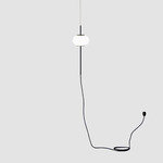 Astros Plug-In Pendant - Matte Black / Opal