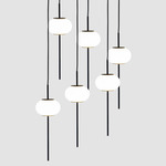 Astros Multi-Light Pendant - Matte Black / Opal