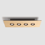 Equal Rectangular Ceiling Light - Ash Wood