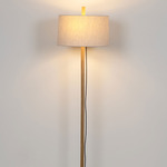 Linood Floor Lamp - Oak Wood / Linen