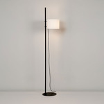 Twain Floor Lamp - Matte Black / Cream