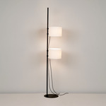 Twain Floor Lamp - Matte Black / Cream