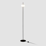 Astros Floor Lamp - Matte Black / Opal