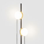 Knock Floor Lamp - Anthracite / Opal