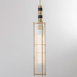 Arbor Pendant - Floor Model - Brushed Brass / Black