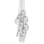 Mussels Multi Light Cluster Pendant - Overstock - Anthracite / Clear