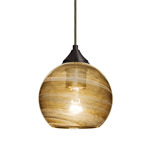Jilly Mini Pendant - Overstock - Bronze / Amber Vapor