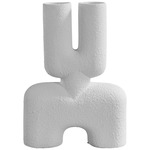 Cobra Double Vase - White