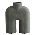 Cobra Double Tall Mini Vase - Dark Gray