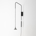 Unterlinden Plug-In Wall Sconce - Black / Aluminum