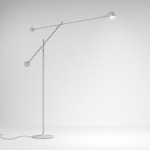Ixa Arm Floor Lamp - White / Grey