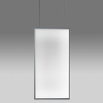 Discovery Space Rectangular Pendant - Polished Aluminum / Transparent