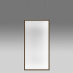Discovery Space Rectangular Pendant - Bronze / Transparent