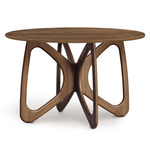 Butterfly Round Dining Table - Natural Walnut