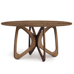 Butterfly Round Dining Table - Natural Walnut