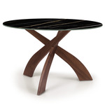 Entwine Stone Top Dining Table - Natural Walnut / Sahara Noir