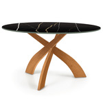 Entwine Stone Top Dining Table - Natural Cherry / Sahara Noir