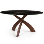 Entwine Stone Top Dining Table - Natural Walnut / Sahara Noir