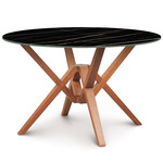 Exeter Round Stone Top Dining Table - Autumn Cherry / Sahara Noir