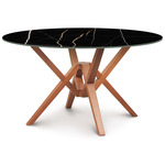 Exeter Round Stone Top Dining Table - Autumn Cherry / Sahara Noir
