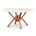 Exeter Round Stone Top Dining Table - Natural Cherry / Macchia Vecchia