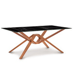 Exeter Rectangular Stone Top Dining Table - Natural Cherry / Sahara Noir