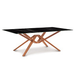 Exeter Rectangular Stone Top Dining Table - Natural Cherry / Sahara Noir