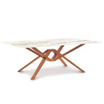 Exeter Rectangular Stone Top Dining Table - Natural Cherry / Macchia Vecchia