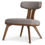Estelle Lounge Chair - Natural Walnut / Sterling