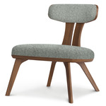 Estelle Lounge Chair - Natural Walnut / Wooly Light Smoke