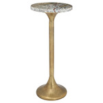 Wilderness Drinks Table - Antique Brass / Green Forest Marble