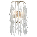 Glen Arbor Wall Light - Silver Leaf / White