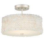 Florecitas Convertible Semi Flush Ceiling Light - Nickel / Clear