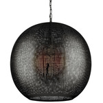Buckram Orb Pendant - Black Nickel