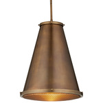 Seafarer Pendant - Antique Brass / Clear