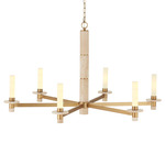 Marcelo Chandelier - Antique Brass / Travertine