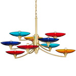 Veneto Chandelier - Polished Brass / Multicolor