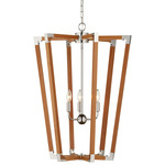 Boyd Chandelier - Polished Nickel / Natural