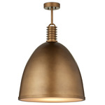 Cupola Color-Select Pendant - Antique Brass / White