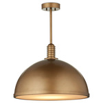 Cupola Color-Select Pendant - Antique Brass / White
