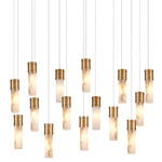 Cannula Linear Multilight Pendant - Vintage Brass / Alabaster