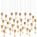 Cannula Linear Multilight Pendant - Vintage Brass / Alabaster