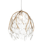 Banyan Pendant - Antique Brass / Clear