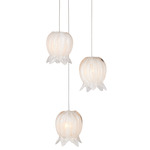 Polpo Round Multi-Light Pendant - Silver / Polpo White