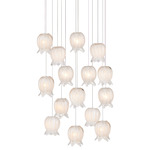 Polpo Round Multi-Light Pendant - Silver / Polpo White