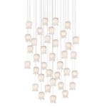 Polpo Round Multi-Light Pendant - Silver / Polpo White