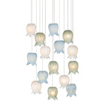 Polpo Misto Round Multi-Light Pendant - Silver / Multicolor