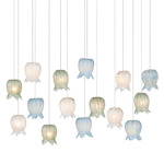 Polpo Misto Linear Multi-Light Pendant - Silver / Multicolor