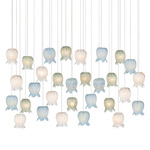 Polpo Misto Linear Multi-Light Pendant - Silver / Multicolor