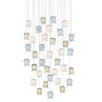 Polpo Misto Round Multi-Light Pendant - Silver / Multicolor